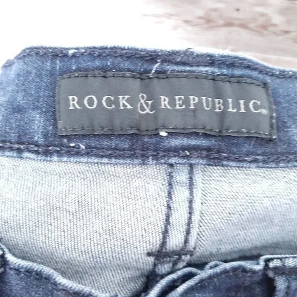 Rock & Republic Womens Jeans Sz 8 Kasandra Bootcut Rivets 836 - Picture 5 of 7